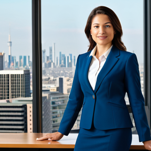 Home 10 Corporate Leadership**
"A professional businesswoman, fully clothed in a tailored, modest business suit, confidently standing in a bright, modern office overlooking a cityscape, appropriate attire, safe for work, perfect anatomy, correct proportions, natural pose, well-formed hands, proper finger count, natural body proportions, professional lighting, high quality, family-friendly."
**