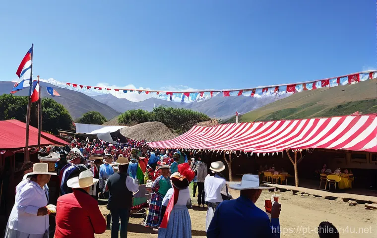 칠레 독립기념일 행사 - Image Prompt 1: Lively "Ramada" Celebration**